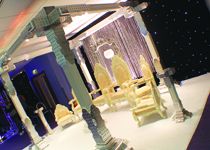 Diamond Encrusted Silver Mandap Birmingham