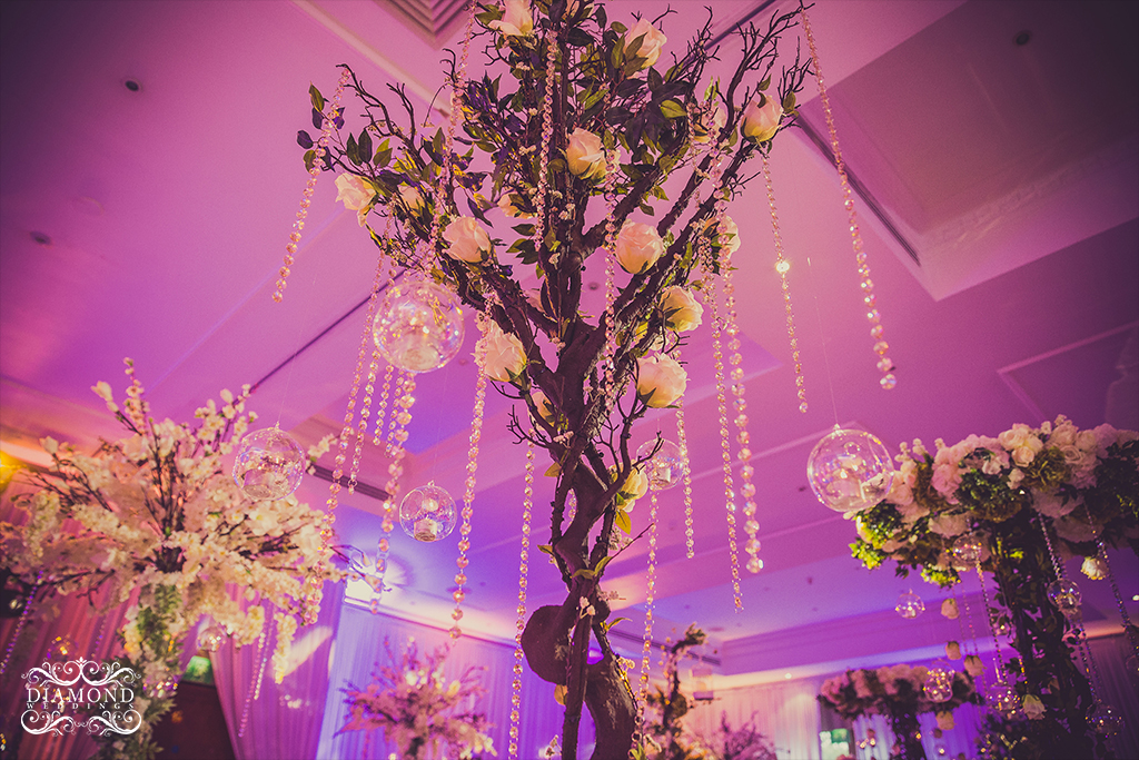 Brown Twig Trees with Roses